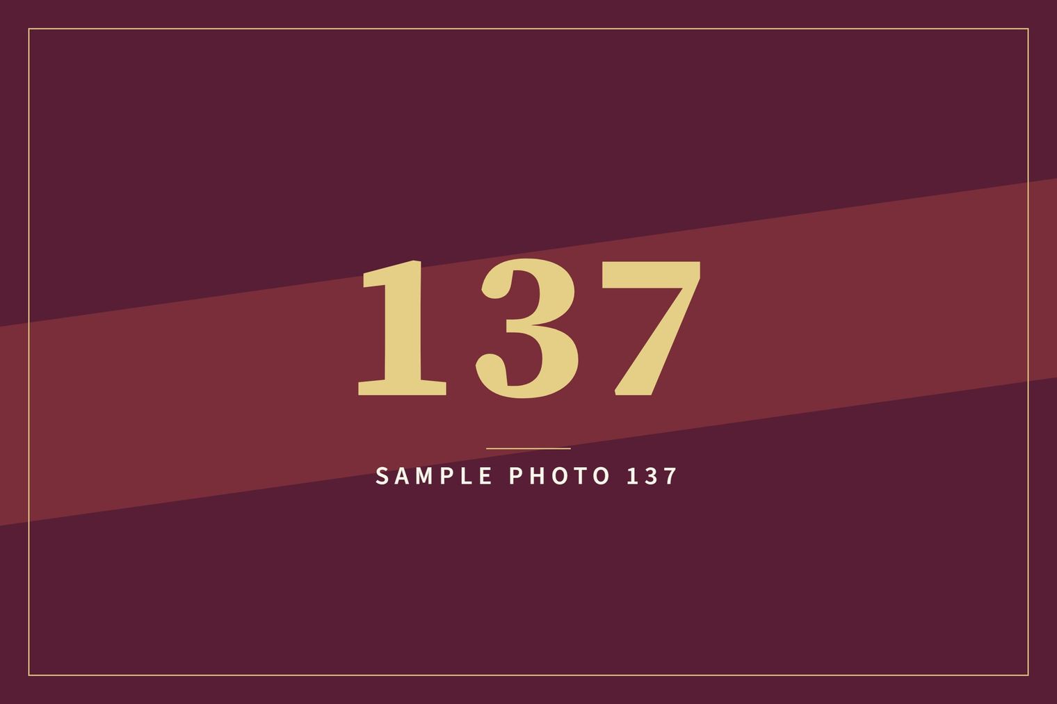 A sample image in the AFCO 5:20 colors that reads Sample Photo 137.
