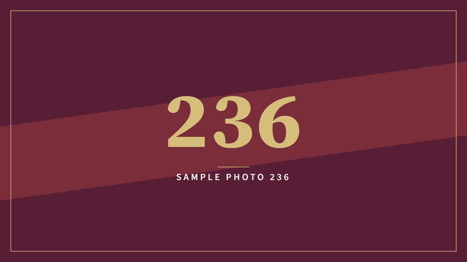 A sample image in the AFCO 5:20 colors that reads Sample Photo 236.