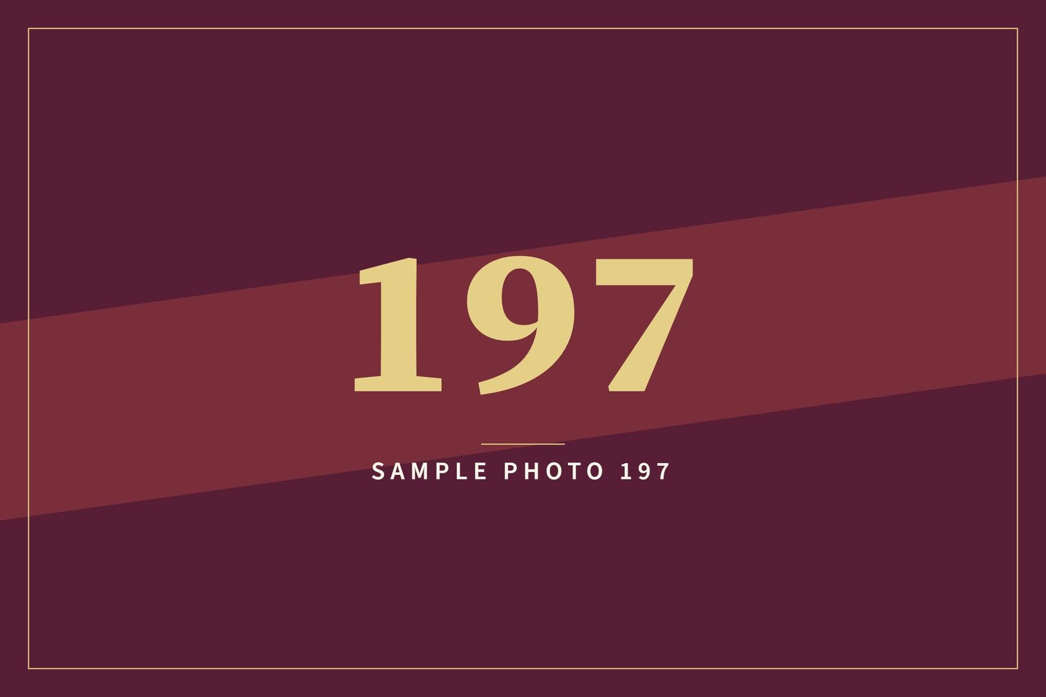 A sample image in the AFCO 5:20 colors that reads Sample Photo 197.