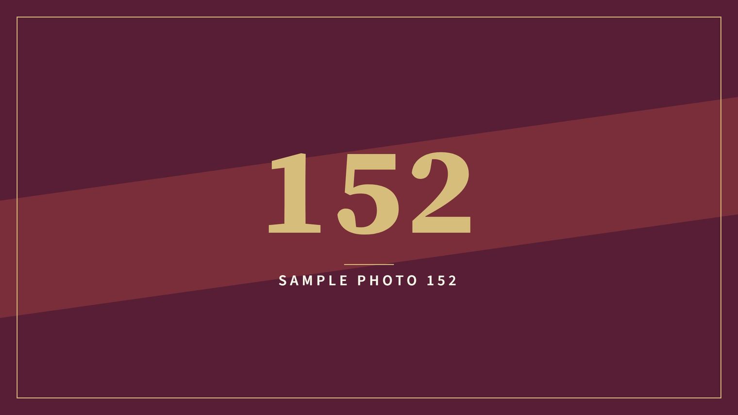 A sample image in the AFCO 5:20 colors that reads Sample Photo 152.