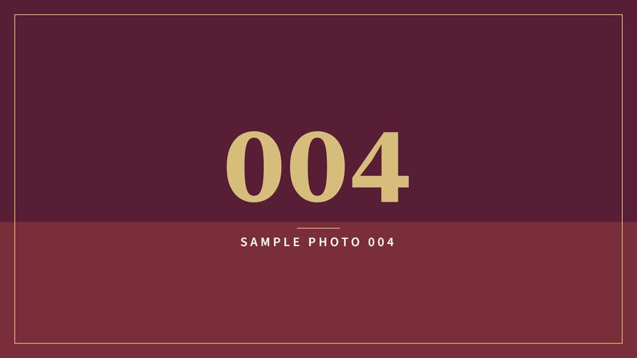 A sample image in the AFCO 5:20 colors that reads Sample Photo 004.