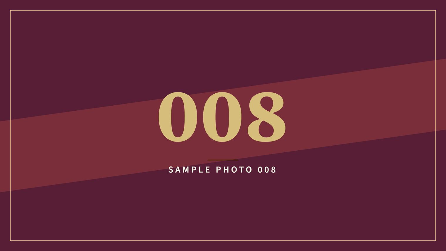 A sample image in the AFCO 5:20 colors that reads Sample Photo 008.