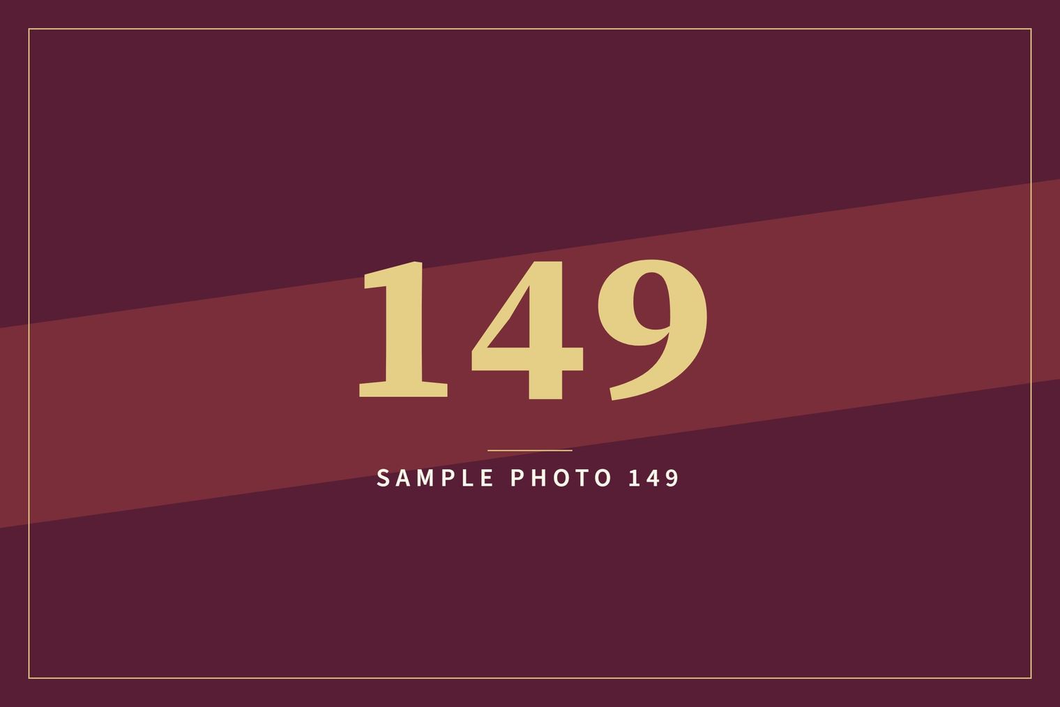 A sample image in the AFCO 5:20 colors that reads Sample Photo 149.