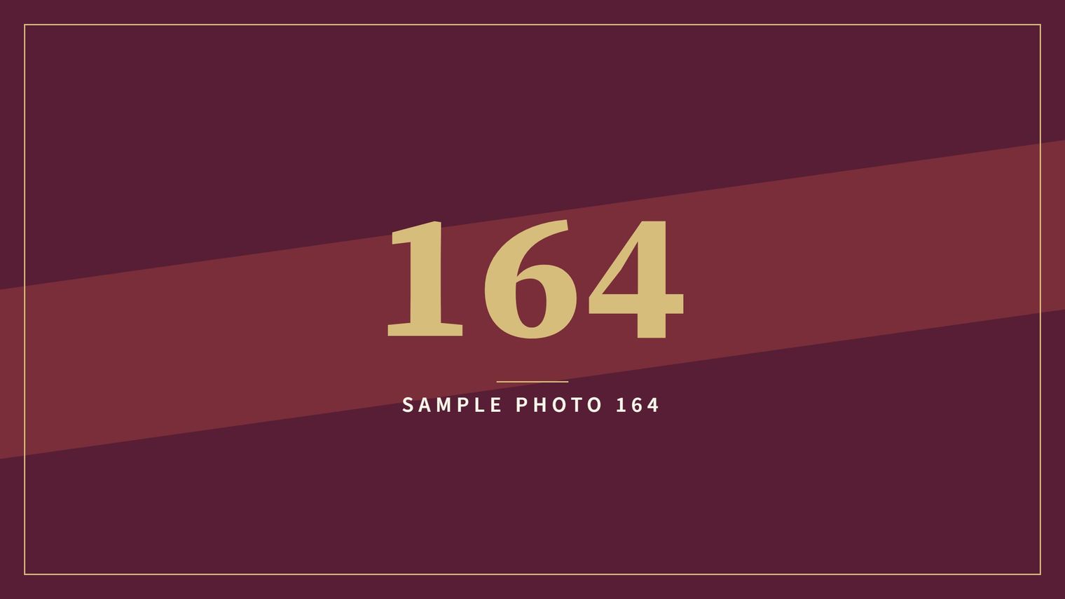 A sample image in the AFCO 5:20 colors that reads Sample Photo 164.