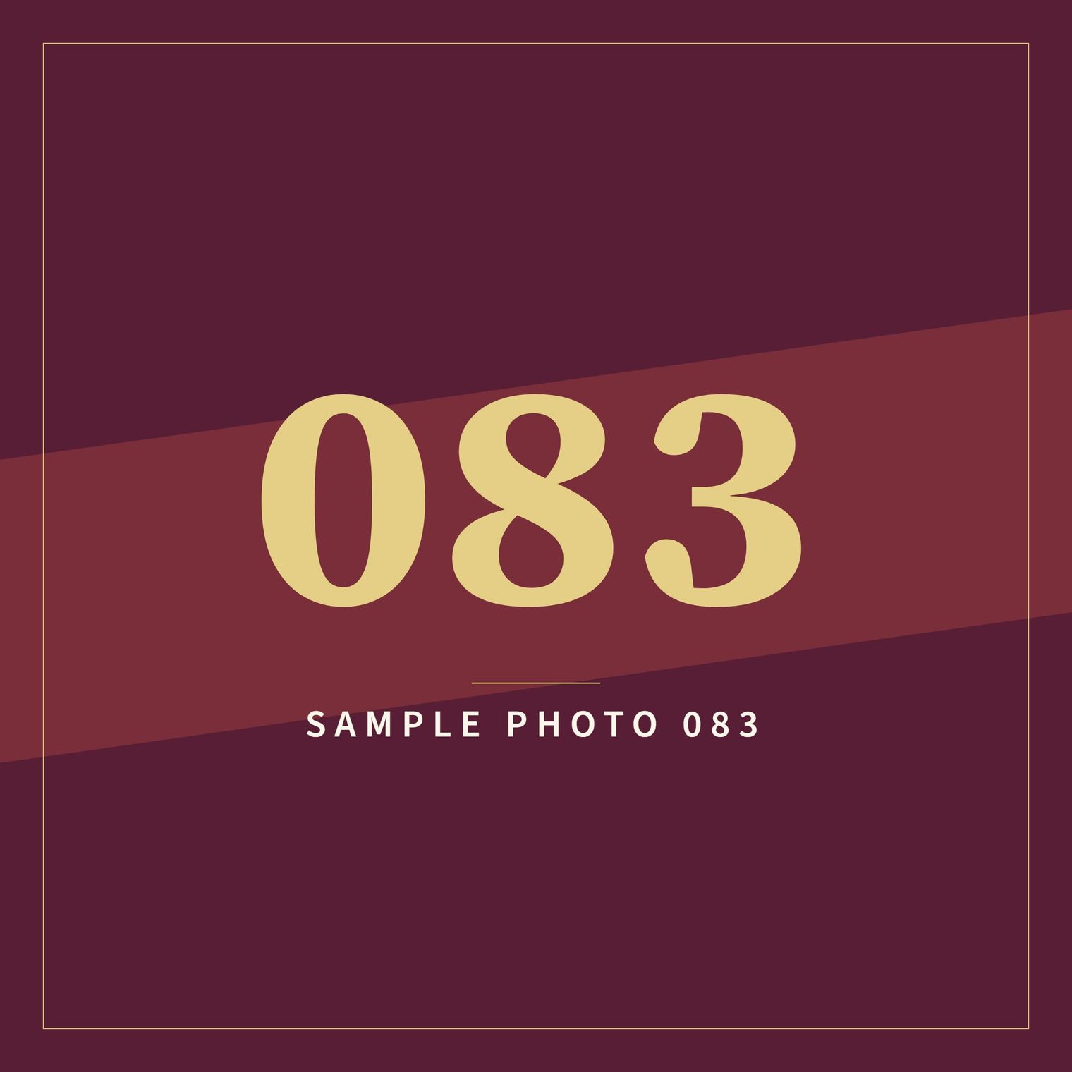 A sample image in the AFCO 5:20 colors that reads Sample Photo 083.