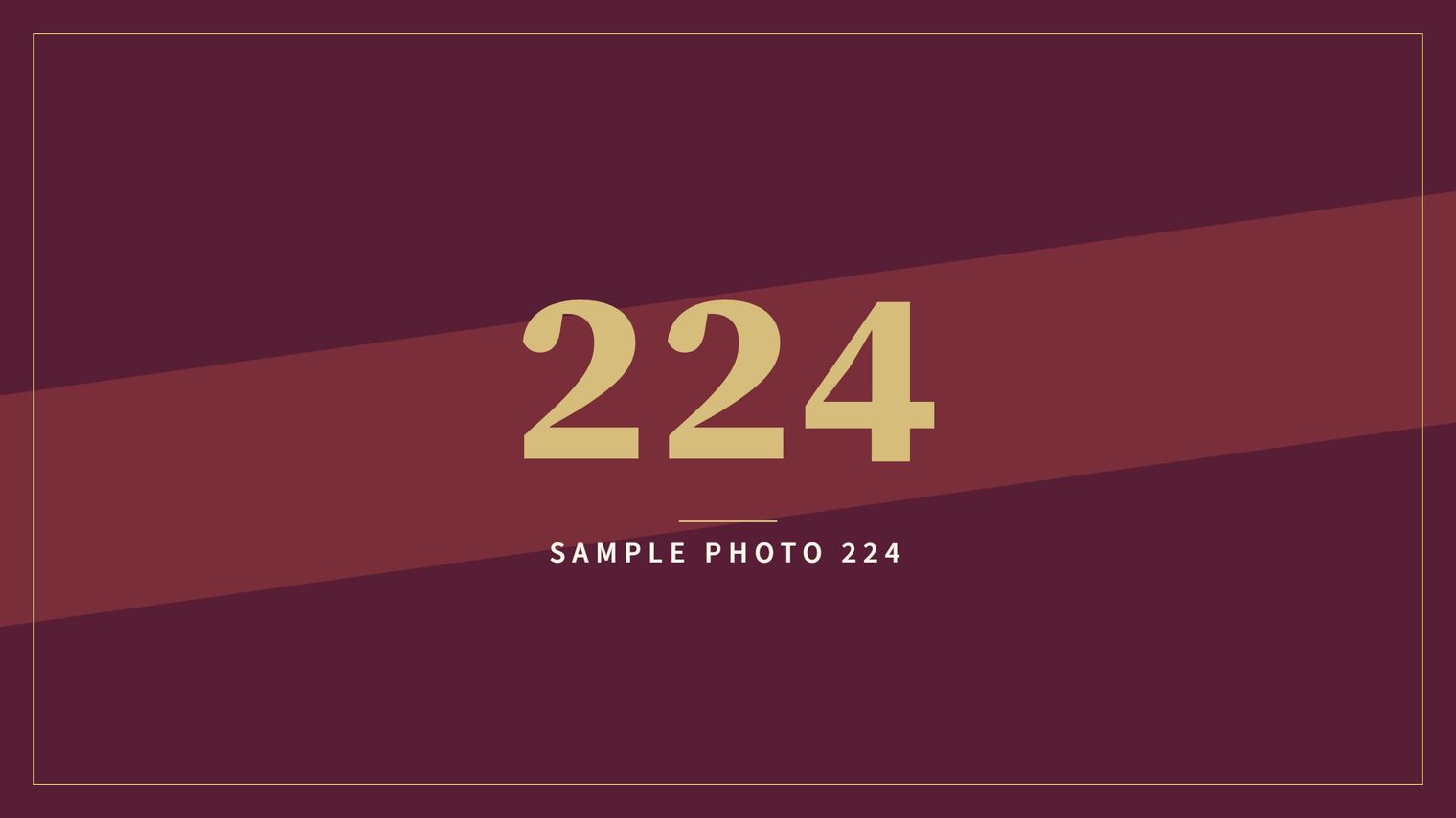 A sample image in the AFCO 5:20 colors that reads Sample Photo 224.