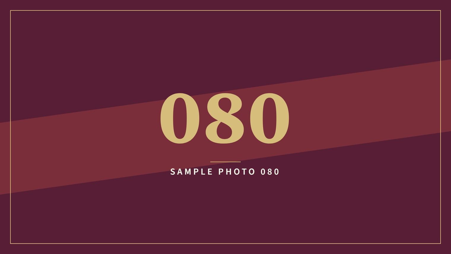 A sample image in the AFCO 5:20 colors that reads Sample Photo 080.