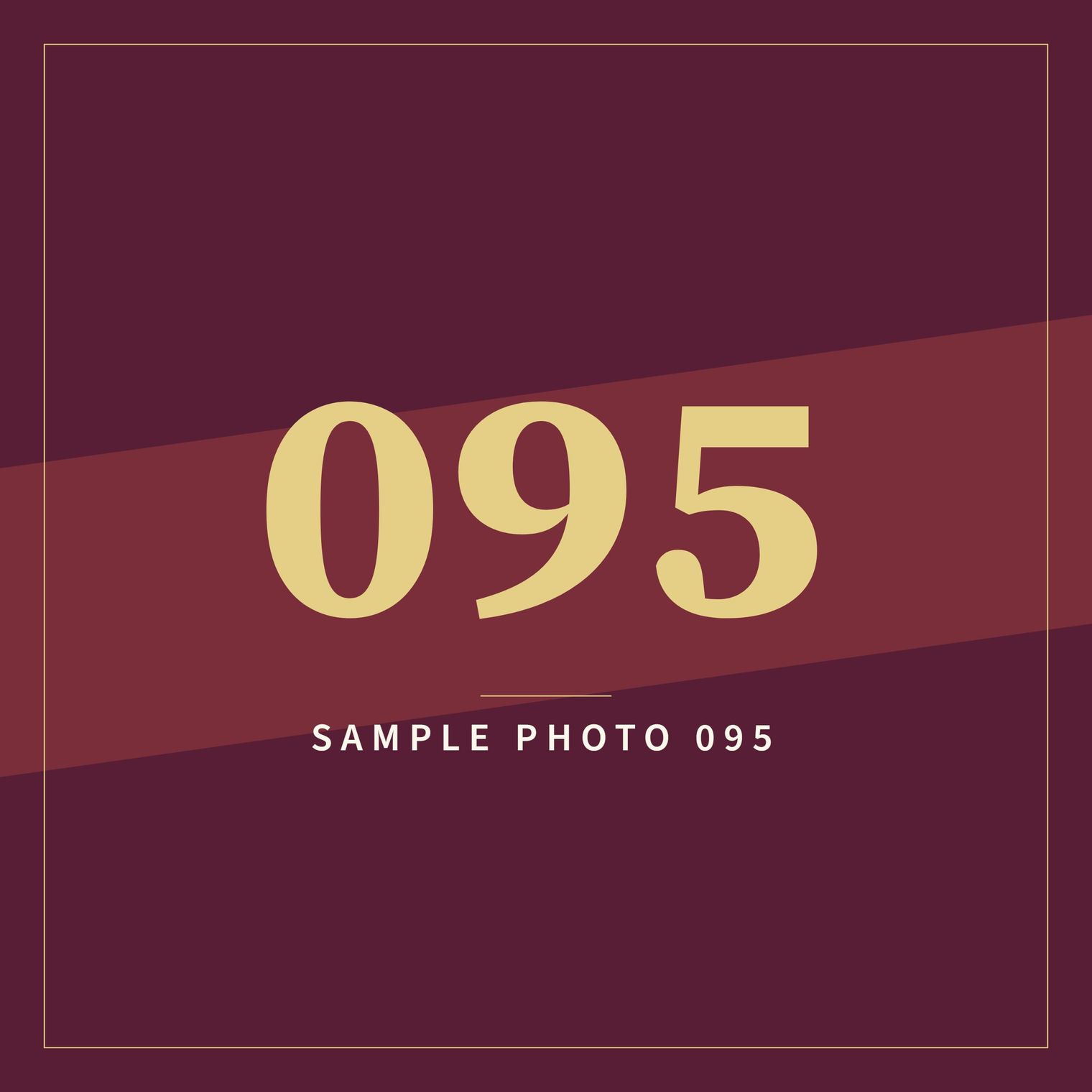 A sample image in the AFCO 5:20 colors that reads Sample Photo 095.