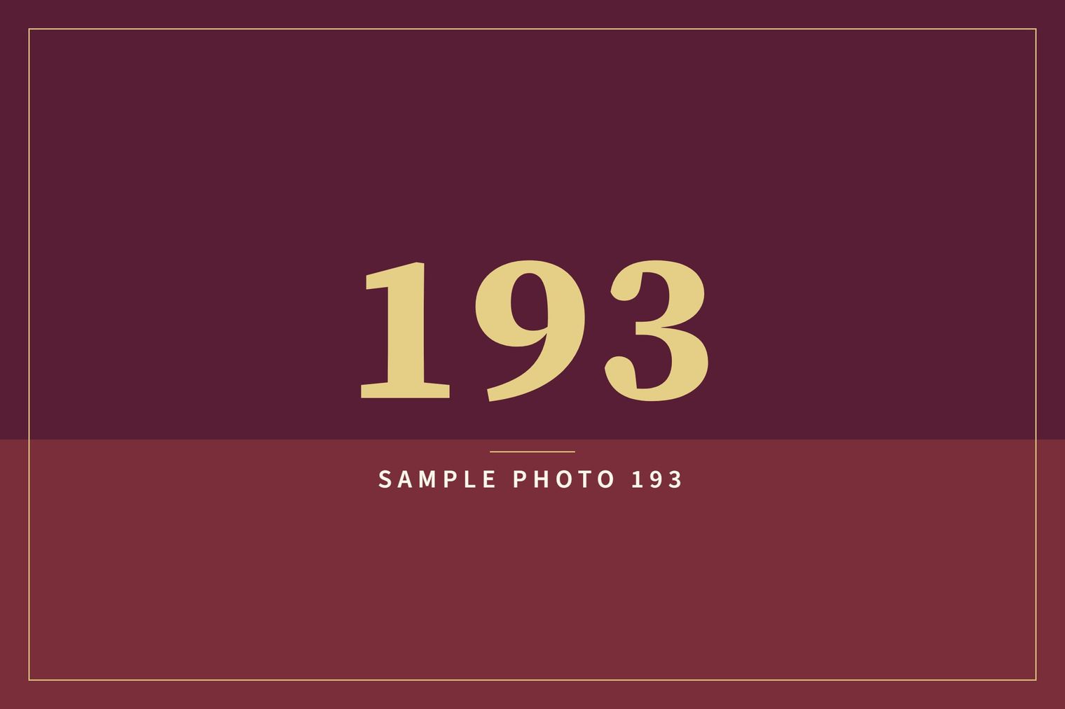 A sample image in the AFCO 5:20 colors that reads Sample Photo 193.