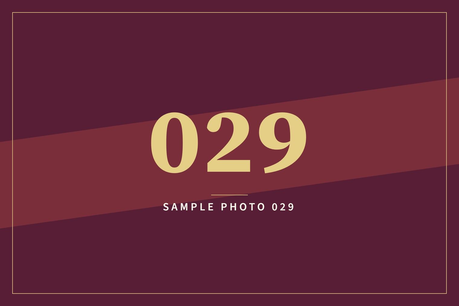 A sample image in the AFCO 5:20 colors that reads Sample Photo 029.