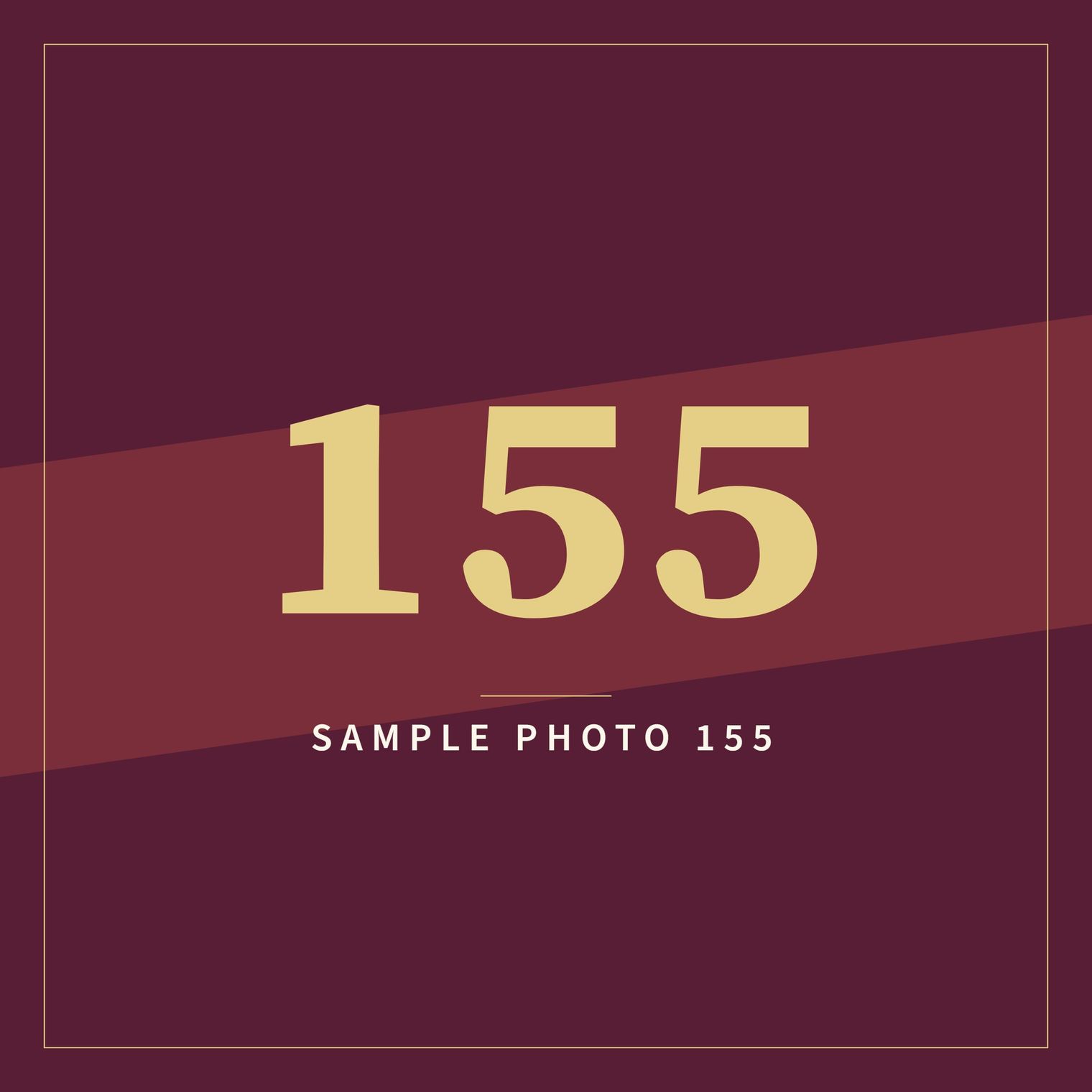 A sample image in the AFCO 5:20 colors that reads Sample Photo 155.