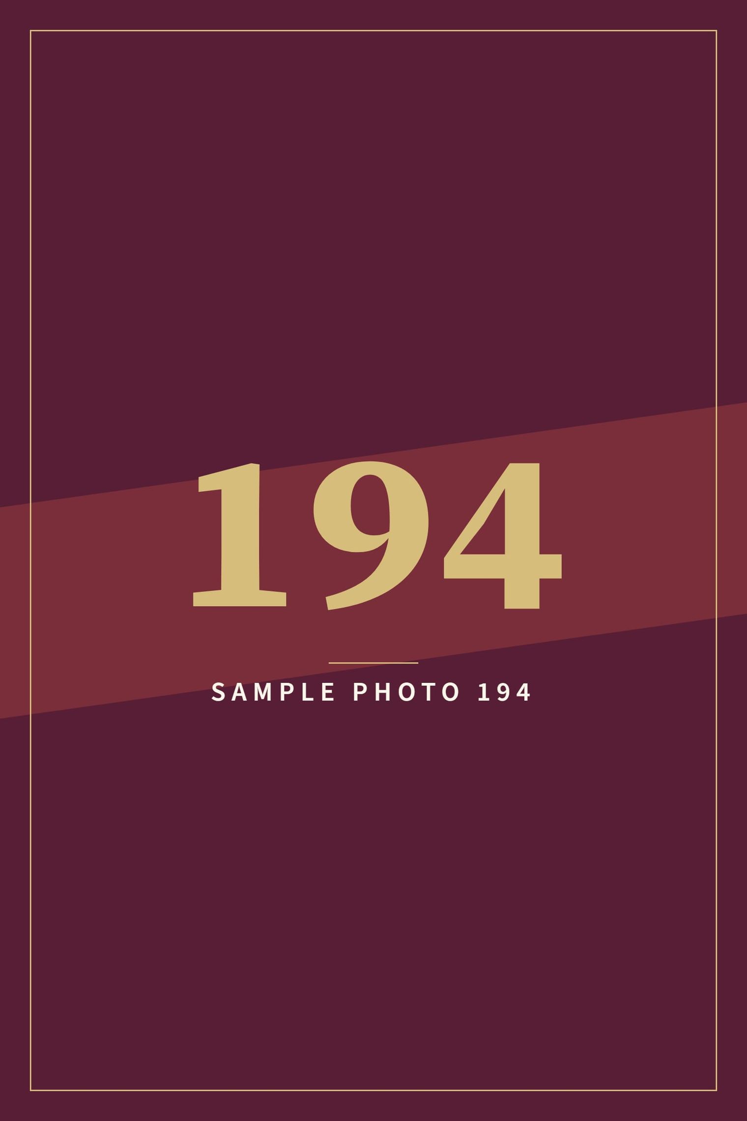 A sample image in the AFCO 5:20 colors that reads Sample Photo 194.