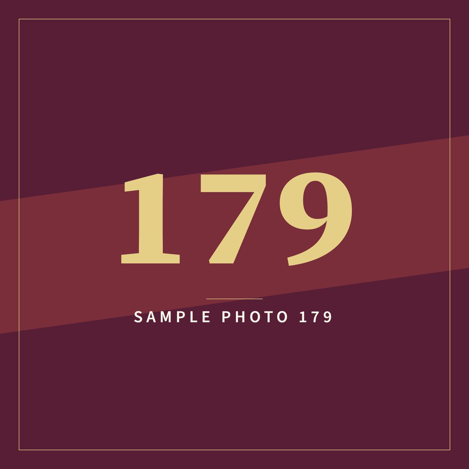 A sample image in the AFCO 5:20 colors that reads Sample Photo 179.