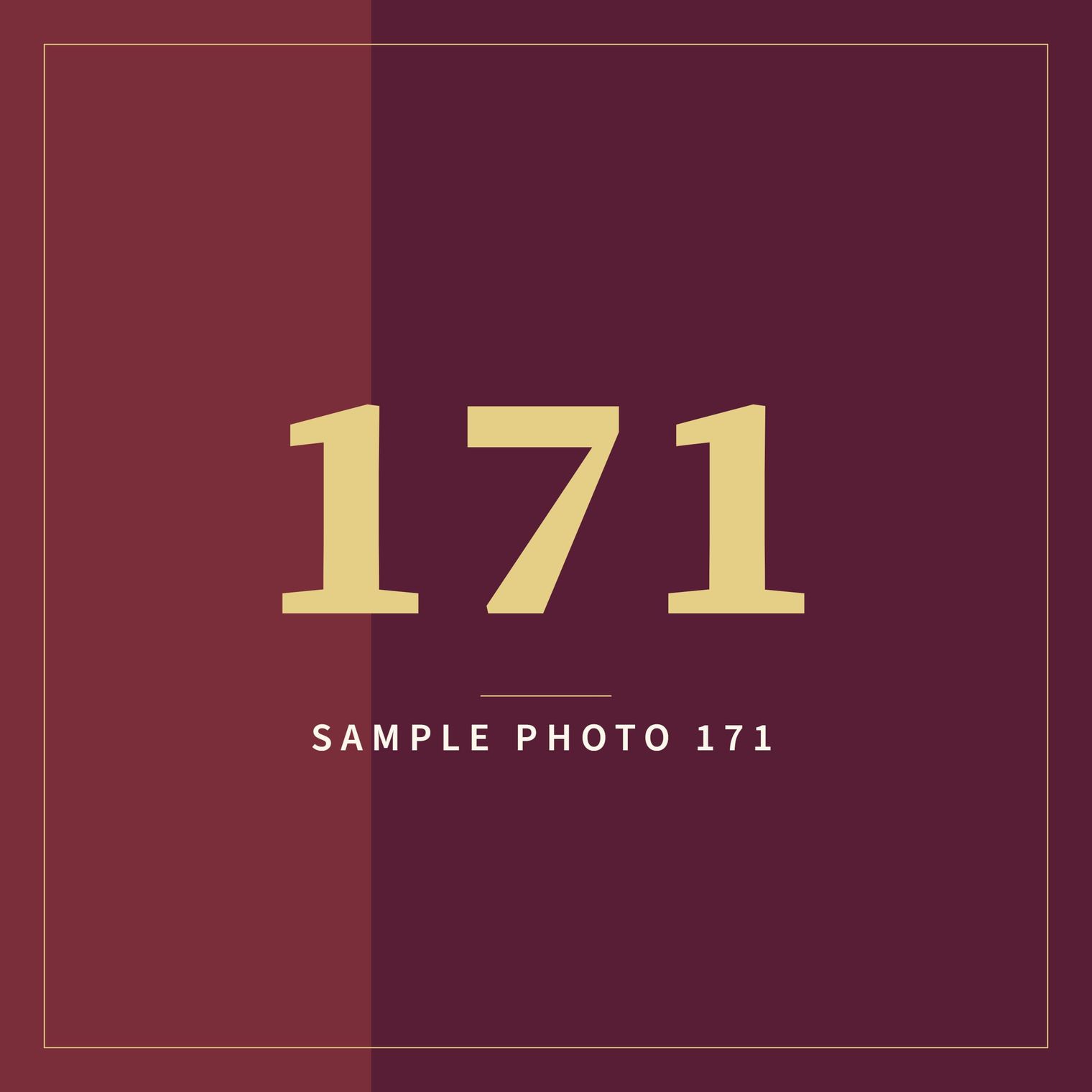 A sample image in the AFCO 5:20 colors that reads Sample Photo 171.