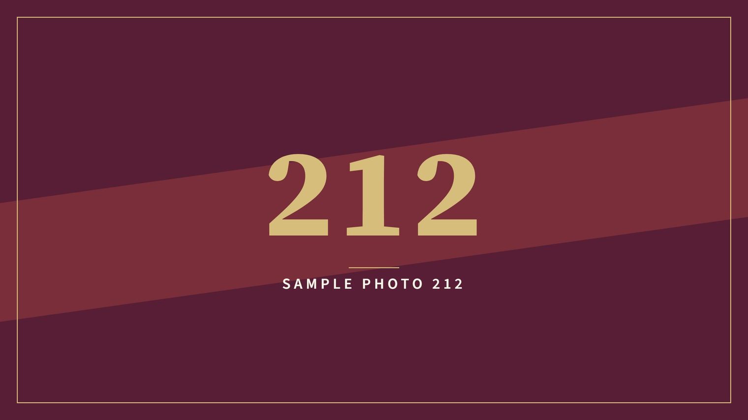 A sample image in the AFCO 5:20 colors that reads Sample Photo 212.