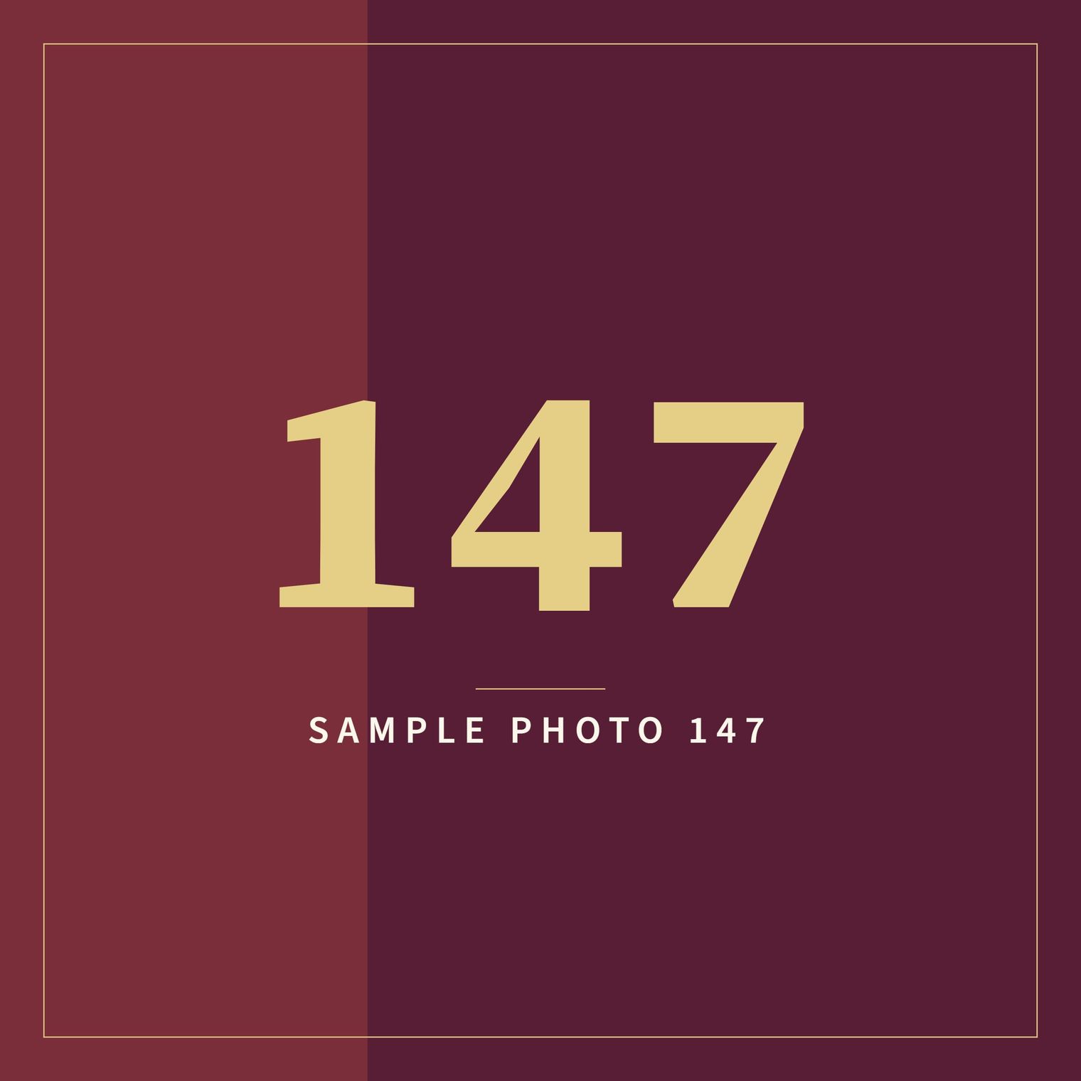 A sample image in the AFCO 5:20 colors that reads Sample Photo 147.