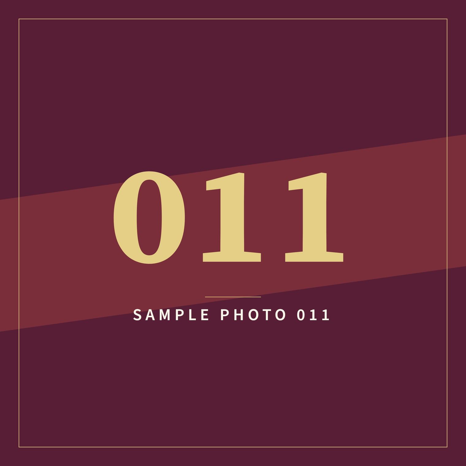 A sample image in the AFCO 5:20 colors that reads Sample Photo 011.