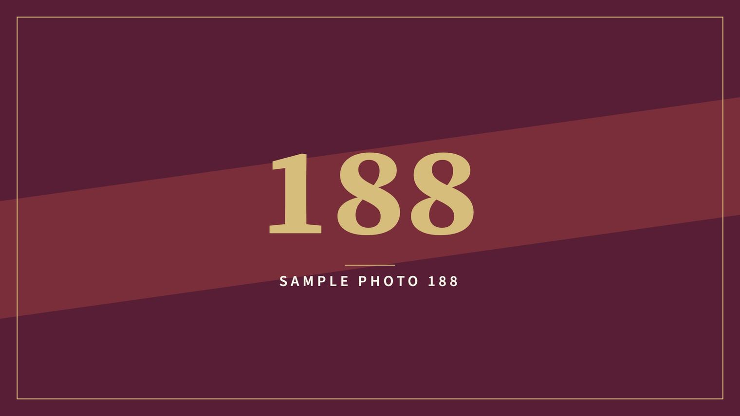 A sample image in the AFCO 5:20 colors that reads Sample Photo 188.