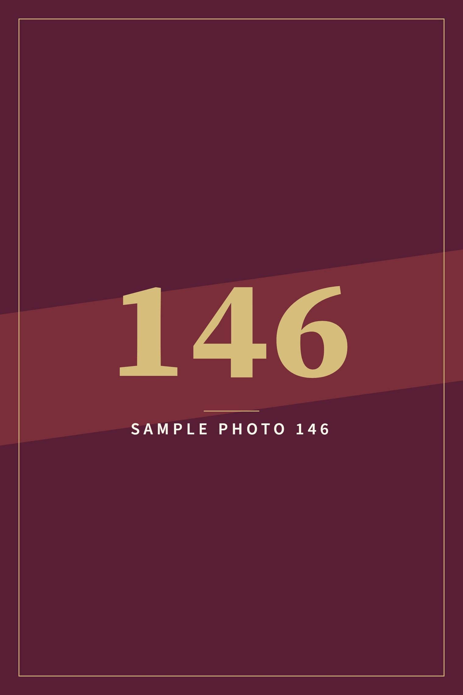 A sample image in the AFCO 5:20 colors that reads Sample Photo 146.
