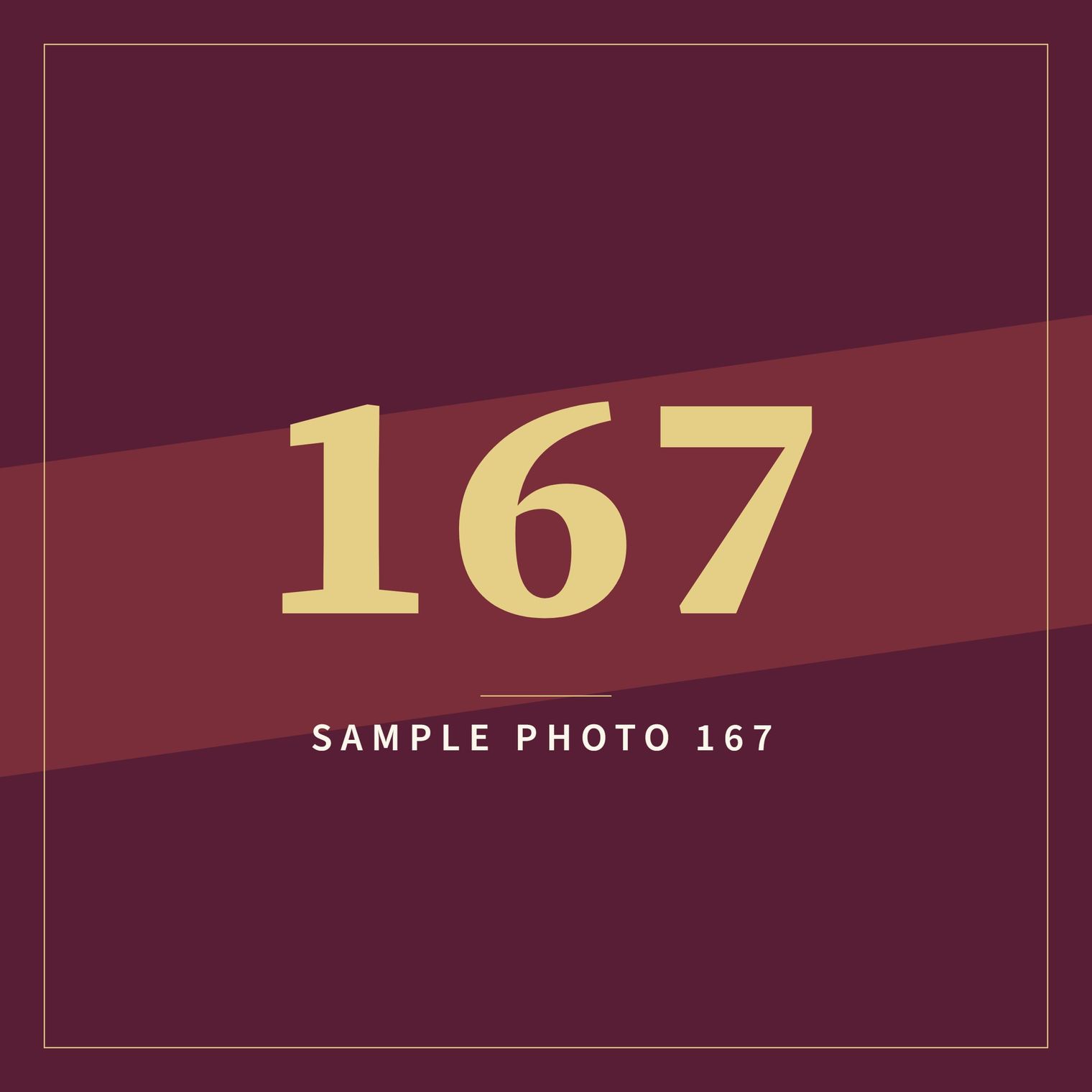 A sample image in the AFCO 5:20 colors that reads Sample Photo 167.