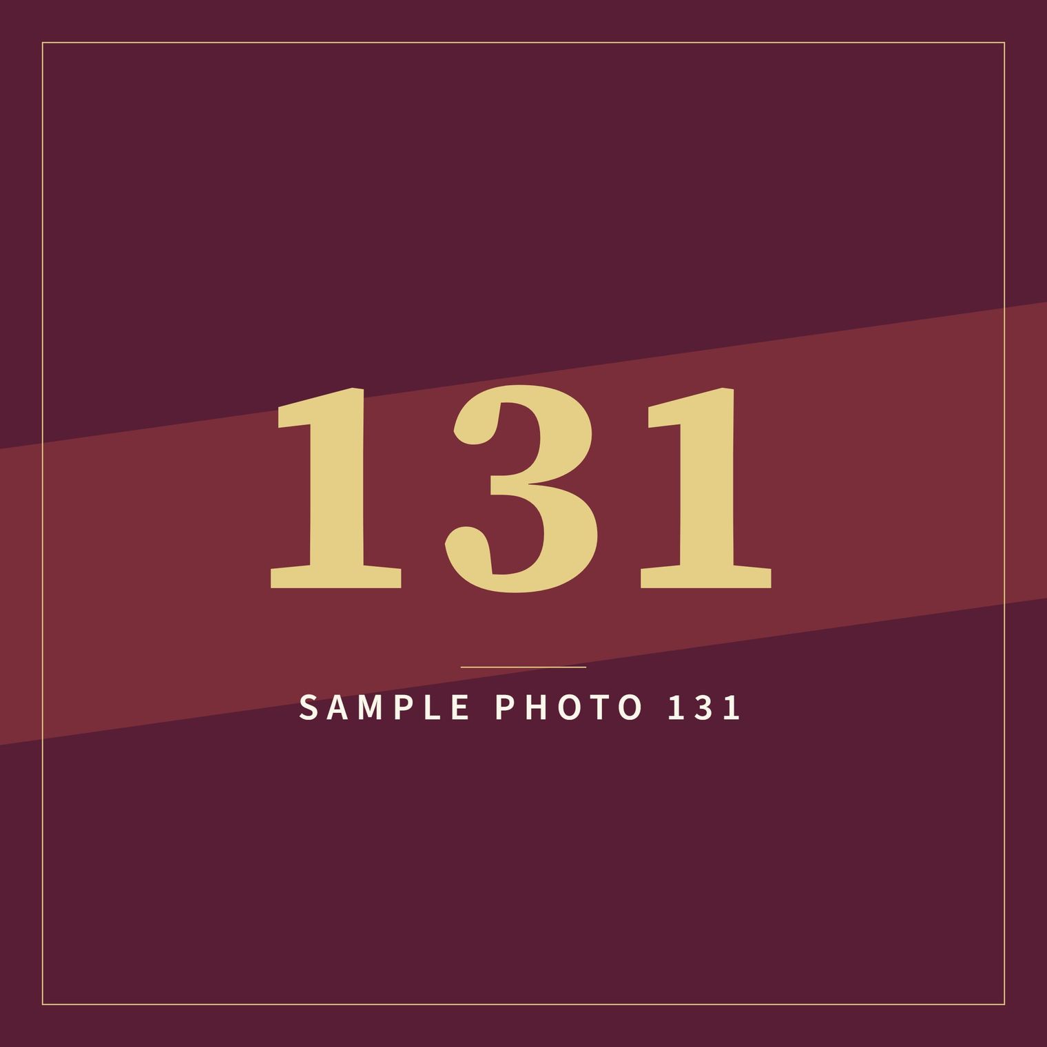 A sample image in the AFCO 5:20 colors that reads Sample Photo 131.