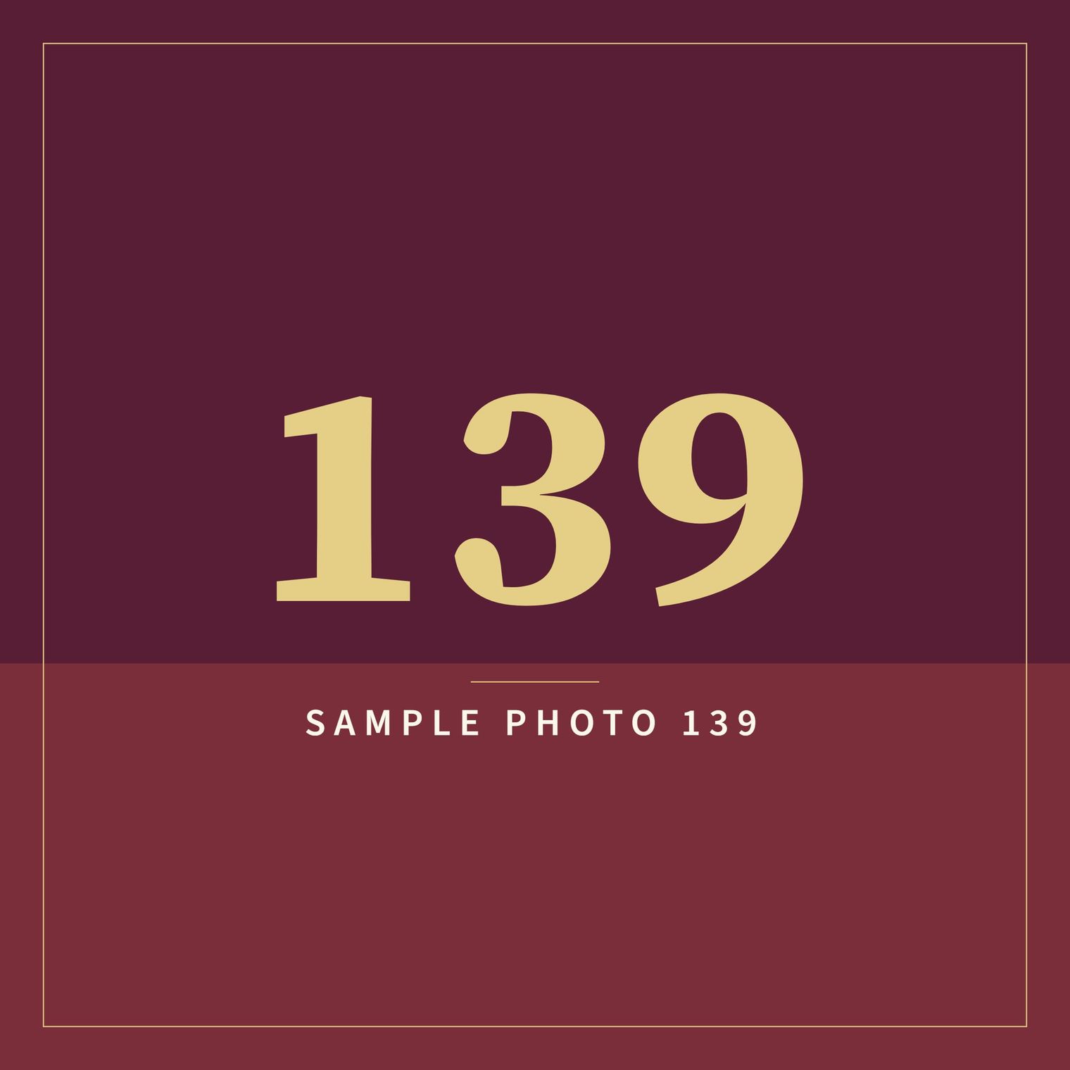 A sample image in the AFCO 5:20 colors that reads Sample Photo 139.