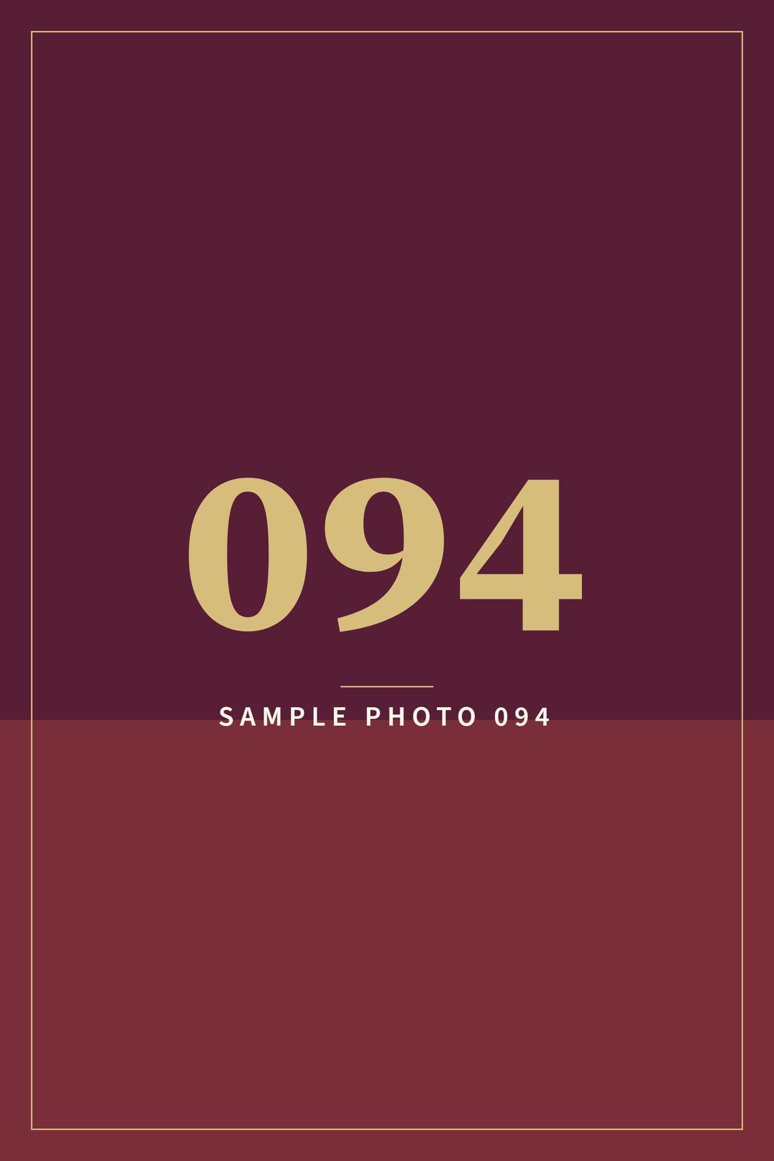 A sample image in the AFCO 5:20 colors that reads Sample Photo 094.